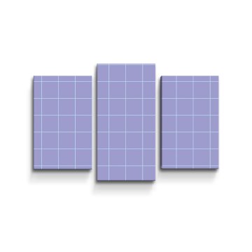 Obraz - 3-dílný Čtvercový vzor fialové