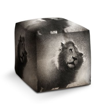 Taburet Cube Mokrý lev: 40x40x40 cm