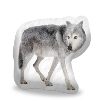 3D polštář ve tvaru Vlk lesní