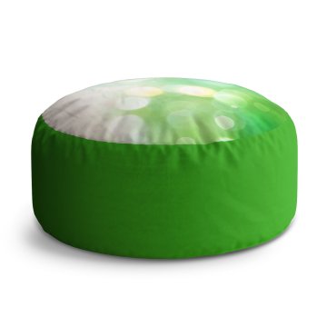 Taburet Circle Zelená abstrakce: 40x50 cm