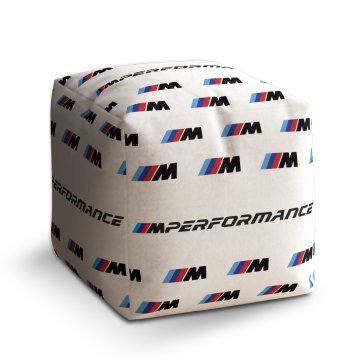 Taburet Cube MPERFORMANCE bílý vzor: 40x40x40 cm