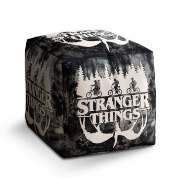 Taburet Cube Stranger Things White: 40x40x40 cm