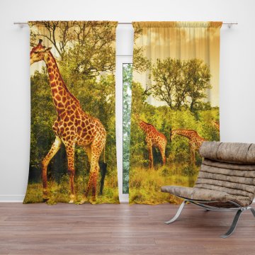 Závěs Žirafy: 2ks 140x250cm