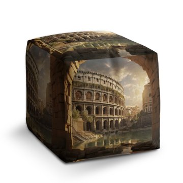 Taburet Cube Řím Koloseum Art: 40x40x40 cm