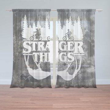 Záclony Stranger Things White: 2ks 150x250cm