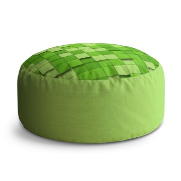 Taburet Circle Green Blocks 3D: 40x50 cm