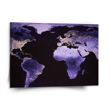 Obraz Světelná mapa světa