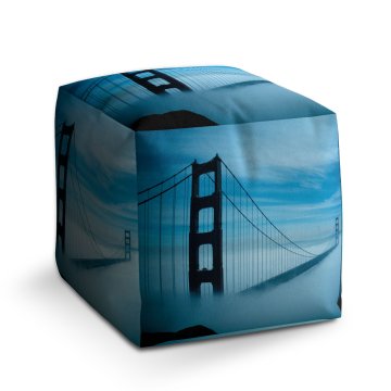 Taburet Cube Golden Gate 3: 40x40x40 cm