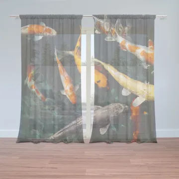 Záclony Ryby: 2ks 150x250cm
