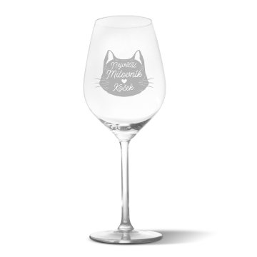 Sklenička na víno Největší milovník koček:…