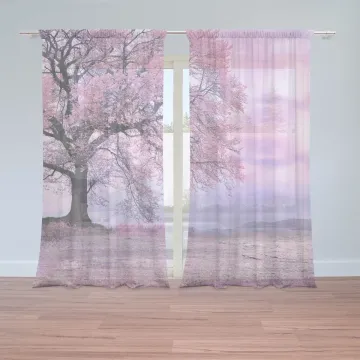 Záclony Růžový strom: 2ks 150x250cm