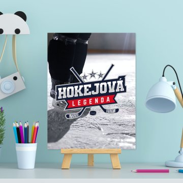 Dárková cedulka Hokejová legenda: 30x40 cm