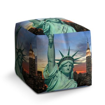 Taburet Cube Socha Svobody: 40x40x40 cm