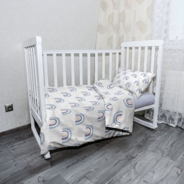 Mikroply&scaron;ov&eacute; dětsk&eacute; povlečen&iacute; do post&yacute;lky Duha