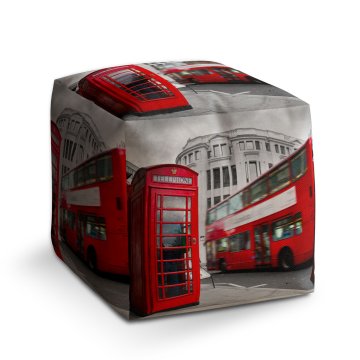 Taburet Cube Londýn 2: 40x40x40 cm