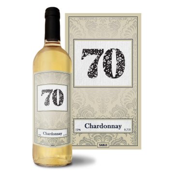 Bílé víno k 70. narozeninám: 0,75 l 