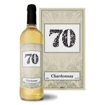 Bílé víno k 70. narozeninám: 0,75 l