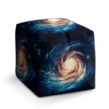 Taburet Cube Světelný vír: 40x40x40 cm