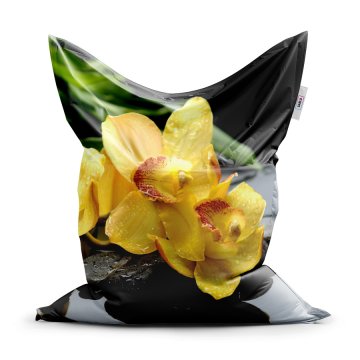 Sedací vak Classic Žluté orchideje