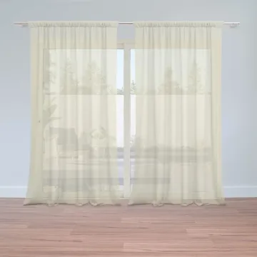 Záclony Bílá slonová kost: 2ks 150x250cm