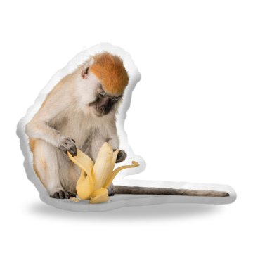 3D polštář ve tvaru Opice s banánem