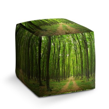 Taburet Cube Cesta v lese: 40x40x40 cm