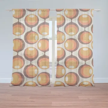 Záclony Karamelové kruhy: 2ks 150x250cm