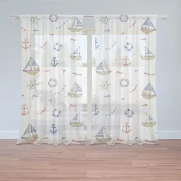 Záclony Na vlnách oceánu: 2ks 150x250cm