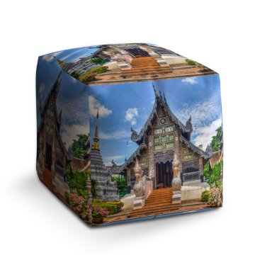 Taburet Cube Chrám: 40x40x40 cm