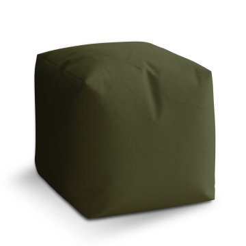 Taburet Cube Olivově zelená: 40x40x40 cm