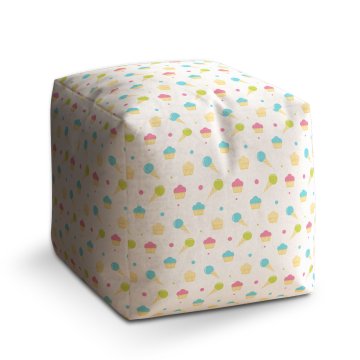 Taburet Cube Zmrzlinky s muffiny: 40x40x40 cm