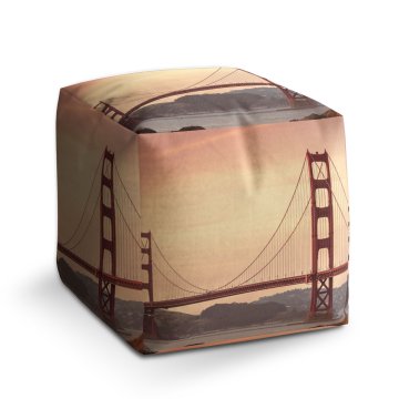 Taburet Cube Golden Gate 2: 40x40x40 cm