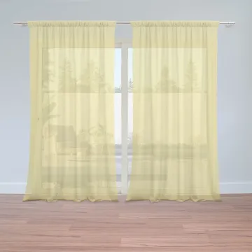 Záclony Světle žlutá: 2ks 150x250cm