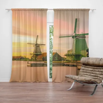 Závěs Větrné mlýny: 2ks 140x250cm
