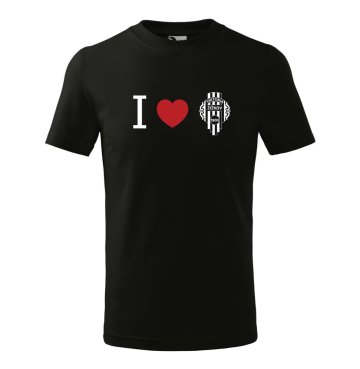 Tričko FK VIKTORIA ŽIŽKOV - I love Viktoria - černé