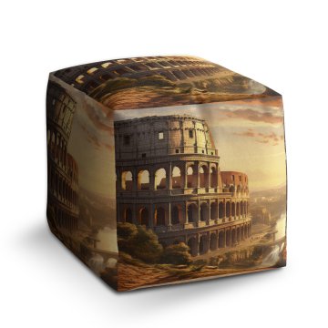 Taburet Cube Řím Koloseum Historic: 40x40x40 cm
