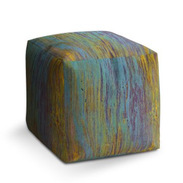 Taburet Cube Dřevěná abstrakce: 40x40x40 cm