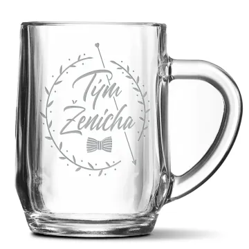Půllitr Tým ženicha motýlek: 0,5