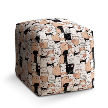 Taburet Cube Roztomilá zvířátka: 40x40x40 cm