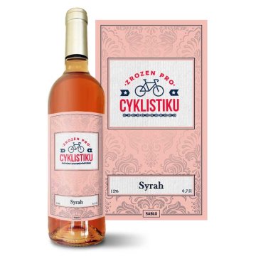 Růžové víno Zrozen pro cyklistiku: 0,75 l 