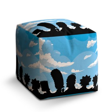 Taburet Cube Cartoon 2: 40x40x40 cm