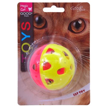 Hračka MAGIC CAT míček neonový jumbo s rolničkou 6cm