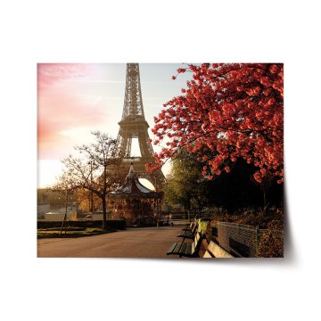 Plakát Eiffelova věž a červený strom