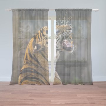 Záclony Řvoucí tygr: 2ks 150x250cm