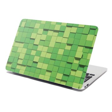 Samolepka na notebook Green Blocks 3D