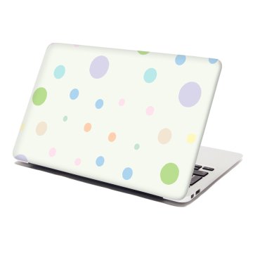 Samolepka na notebook Tříbarevné puntíky