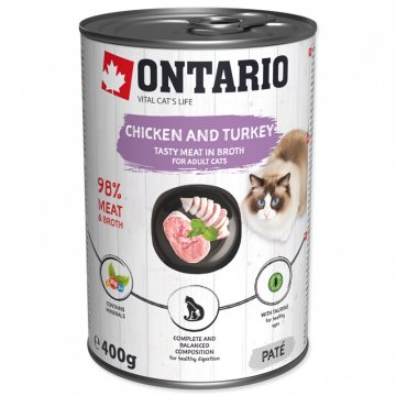 Konzerva Ontario Chicken, Turkey, Salmon Oil 400 g