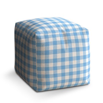 Taburet Cube Košilový vzor: 40x40x40 cm