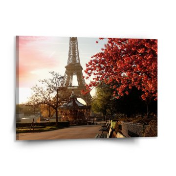 Obraz Eiffelova věž a červený strom