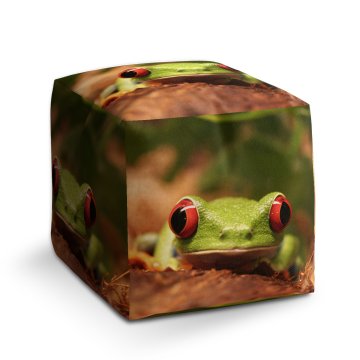 Taburet Cube Zelená žába: 40x40x40 cm